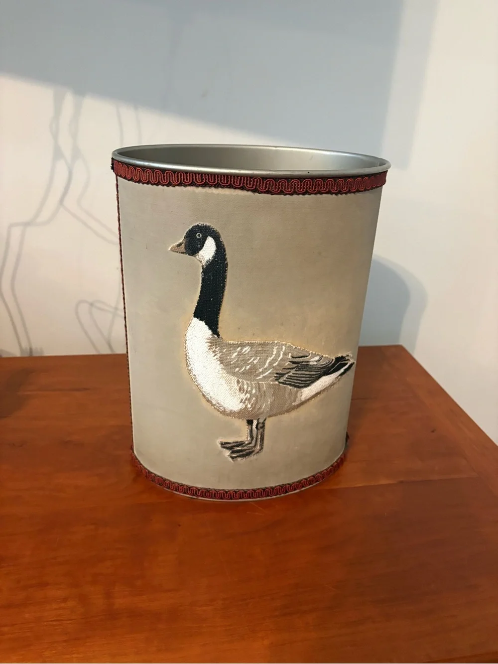 Vintage Canada Goose Wastebasket Cottagecore Country Decor